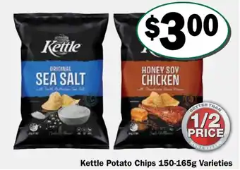 Friendly Grocer Kettle Potato Chips Varieties offer