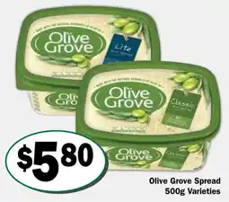 Friendly Grocer Olive Grove Spread Varieties offer