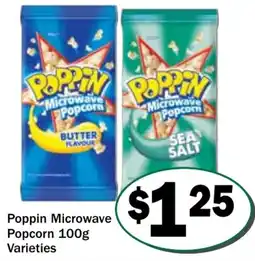 Friendly Grocer Poppin Microwave Popcorn Varieties offer