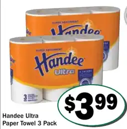 Friendly Grocer Handee Ultra Paper Towel 3 Pack offer