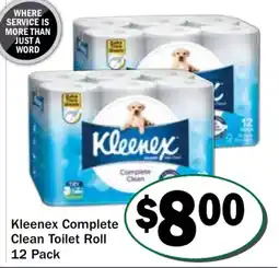 Friendly Grocer Kleenex Complete Clean Toilet Roll offer