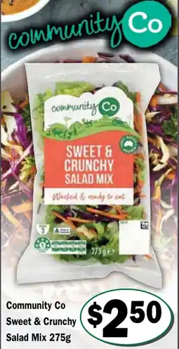 Friendly Grocer Community Co Sweet & Crunchy Salad Mix offer