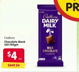 Spar Cadbury Chocolate Block offer