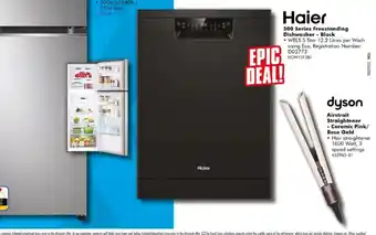 The Good Guys Haier 500 Series Freestanding Dishwasher - Black offer