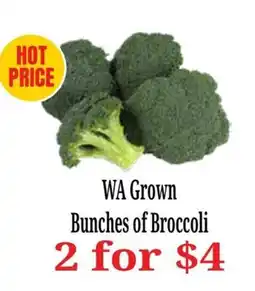 Farmer Jack's WA Grown Bunches of Broccoli offer