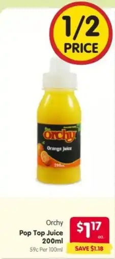 Spar Orchy Pop Top Juice offer