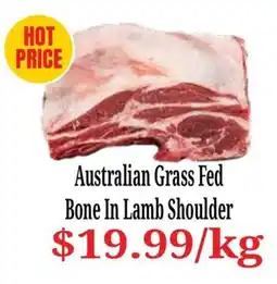 Farmer Jack's Australian Grass Fed Bone In Lamb Shoulder offer