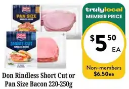 Farmer Jack's Don Rindless Short Cut or Pan Size Bacon offer
