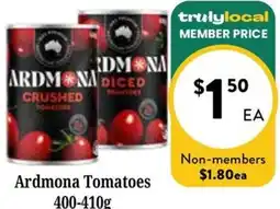 Farmer Jack's Ardmona Tomatoes offer
