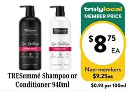 Farmer Jack's TRESemmé Shampoo or Conditioner offer