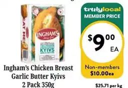Farmer Jack's Ingham's Chicken Breast Garlic Butter Kyivs offer
