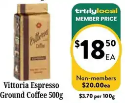 Farmer Jack's Vittoria Espresso Ground Coffee offer