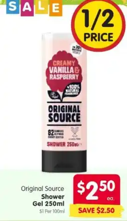 Spar Original Source Shower Gel offer