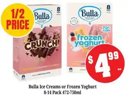 Farmer Jack's Bulla Ice Creams or Frozen Yoghurt offer