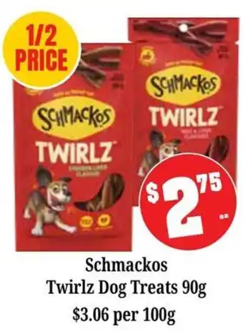 Farmer Jack's Schmackos Twirlz Dog Treats offer