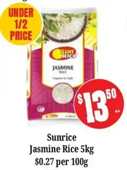 Farmer Jack's Sunrice Jasmine Rice offer