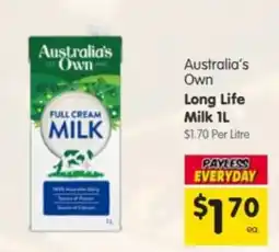 Spar Australia's Own Long Life Milk offer
