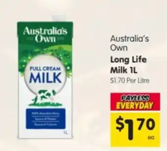 Spar Australia's Own Long Life Milk offer