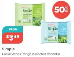 Your Local Pharmacy Simple Facial Wipes Range offer