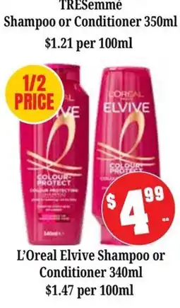 Farmer Jack's L'Oreal Elvive Shampoo or Conditioner offer