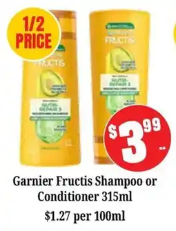 Farmer Jack's Garnier Fructis Shampoo or Conditioner offer