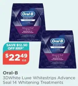 Your Local Pharmacy Oral-B 3DWhite Luxe Whitestrips Advance Seal offer