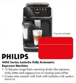 The Good Guys Philips 4400 Series LatteGo Fully Automatic Espresso Machine offer