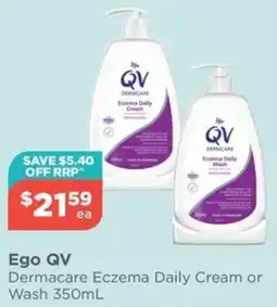 Your Local Pharmacy Ego QV Dermacare Eczema Daily Cream or Wash offer