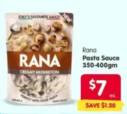 Spar Rana Pasta Sauce Creamy Mushroom offer