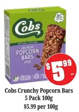 Farmer Jack's Cobs Crunchy Popcorn Bars offer