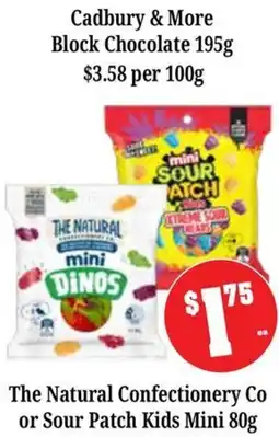 Farmer Jack's The Natural Confectionery Co or Sour Patch Kids Mini offer