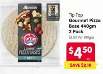 Spar Tip Top Gourmet Pizza Base offer