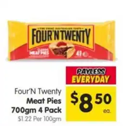 Spar Four'N Twenty Meat Pies offer