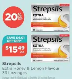 Your Local Pharmacy Strepsils Extra Honey & Lemon Flavour offer