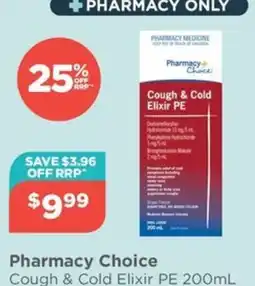 Your Local Pharmacy Pharmacy Choice Cough & Cold Elixir PE offer