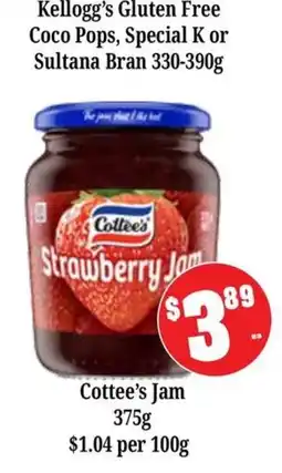Farmer Jack's Cottee's Jam offer