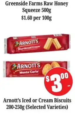 Farmer Jack's Arnott's Iced or Cream Biscuits offer