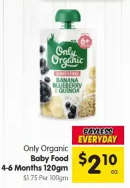 Spar Only Organic Baby Food offer