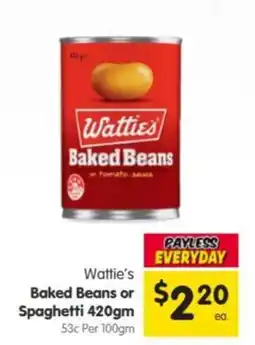 Spar Wattie's Baked Beans offer