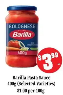 Farmer Jack's Barilla Pasta Sauce offer