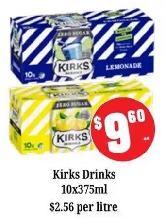 Farmer Jack's Kirks Drinks offer