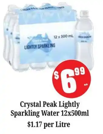 Farmer Jack's Crystal Peak Lightly Sparkling Water offer