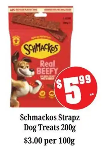 Farmer Jack's Schmackos Strapz Dog Treats offer