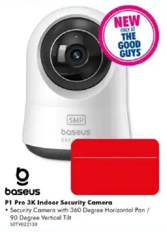 The Good Guys baseus P1 Pro 3K Indoor Security Camera offer