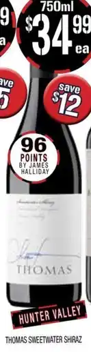 Farmer Jack's Thomas Sweetwater Shiraz offer
