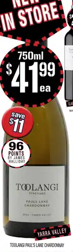 Farmer Jack's Toolangi Paul's Lane Chardonnay offer