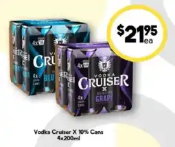 Drakes Vodka Cruiser X 10% Cans offer