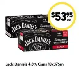 Drakes Jack Daniels 4.8% Cans offer