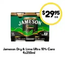 Drakes Jameson Dry & Lime Ultra 10% Cans offer