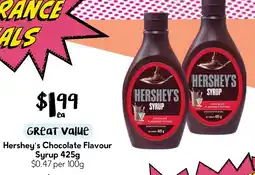 Drakes Hershey's Chocolate Flavour Syrup offer